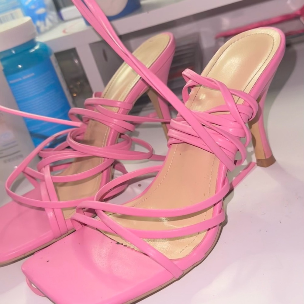 STRAPPY chunky heels sandals